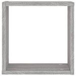 vidaXL Étagères cube murales 4 Pièces sonoma gris 30x15x30 cm