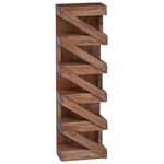 vidaXL Étagère Marron 24 x 14 x 80 cm Bois de Mahogany Massif