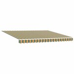 vidaXL Auvent Rétractable Vert et jaune 400 × 300 cm Tissu et acier