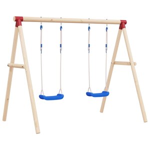 vidaXL Sièges de balançoire avec cordes 2 Pièces bleu 37x15 cm PE