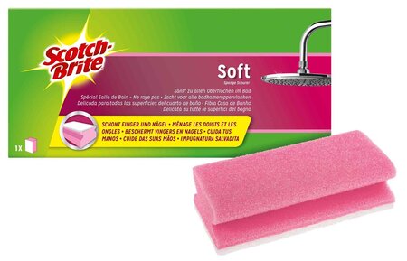 Eponge de nettoyage Soft, rose clair/blanc SCOTCH-BRITE