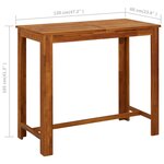 vidaXL Ensemble de bar de jardin avec coussins 5 Pièces Marron