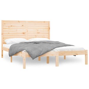 vidaXL Cadre de lit sans matelas 150x200 cm bois massif