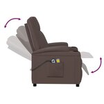 vidaXL Fauteuil de massage électrique Marron Similicuir