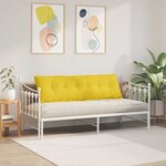 vidaXL Coussin de Dos Jaune clair 160 x 19 x 50 cm tissu