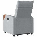 vidaXL Fauteuil inclinable électrique gris clair tissu
