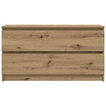 vidaXL Meuble TV chêne artisanal 100x35x54 cm bois d'ingénierie