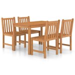 vidaXL Ensemble de salle à manger de jardin 5 Pièces Bois de teck solide