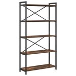 vidaXL Bibliothèque Chêne fumé 80 x 30 x 153 cm Bois d'ingénierie