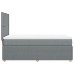 vidaXL Sommier à lattes de lit et matelas Gris clair 90x190 cm Tissu