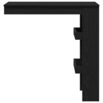 vidaXL Table de Bar Murale avec étagère Chêne noir 102 x 45 x 103 5 cm