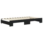 vidaXL Lit de jour avec gigogne sans matelas noir 100x200 cm