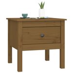 vidaXL Table d'appoint Marron miel 50x50x49 cm Bois massif de pin