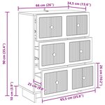 vidaXL Armoire à tiroirs Noir 66 x 34 5 x 90 cm Bois d'ingénierie