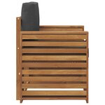vidaXL Canapé d’extérieur Bois d'acacia massif et polyester Naturel