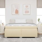 vidaXL Cadre de lit Crème 180 x 200 cm tissu