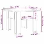 vidaXL Table basse Chêne noir Bois d'ingénierie