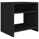 Vidaxl tables de chevet 2 pièces noir 40x30x40 cm bois d'ingénierie