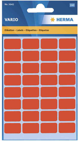 Paquet de 90 Etiquettes multi-usages 12 x 34 mm Rouge HERMA