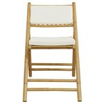 vidaXL Chaises de bistro pliantes lot de 2 et coussins blanc crème