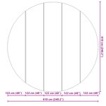vidaXL Tapis de sol de piscine noir Ø 610 cm  rond et en tissu non tissé.