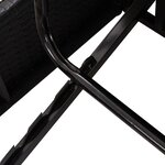 vidaXL Transat convertible avec coussins Résine tressée Noir