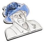 IN MEMORIAM OF QUEEN ELIZABETH II Happy Birthday Shaped 5 Once Argent Monnaie 5 Dollars Barbados 2022
