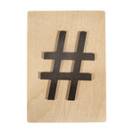 Symbole en bois #  FSC Mixed Credit  noir  10 5x14 8cm