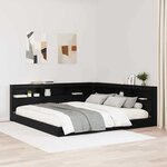 vidaXL Tête de lit de rangement Chêne noir 180 cm Bois d'ingénierie