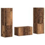 vidaXL Ensemble meuble TV 5 Pièces Bois Ancien Bois d'ingénierie