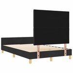 vidaXL Cadre de lit avec tête de lit Noir 120 x 200 cm tissu