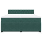 vidaXL Sommier à lattes de lit et matelas Vert foncé 200x200cm Velours