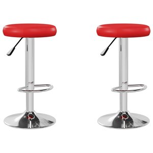 vidaXL Tabourets de bar lot de 2 rouge similicuir