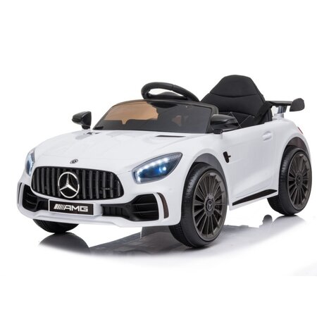 Voiture électrique 25W Mercedes GTR AMG 92x50x41 cm - avec télécommande parentale, option klaxon, phares fonctionnels et système