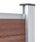 vidaXL Ensemble de panneau de clôture WPC 699x146 cm Marron