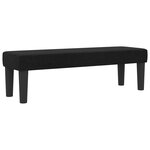 vidaXL Lit à ressort avec matelas & banc noir 200x200 cm tissu