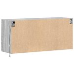 vidaXL Meuble TV mural avec lumières LED sonoma gris 100x31x45 cm