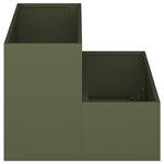 vidaXL Cache-pot de jardin Vert olive 100 x 60 x 45 cm Acier
