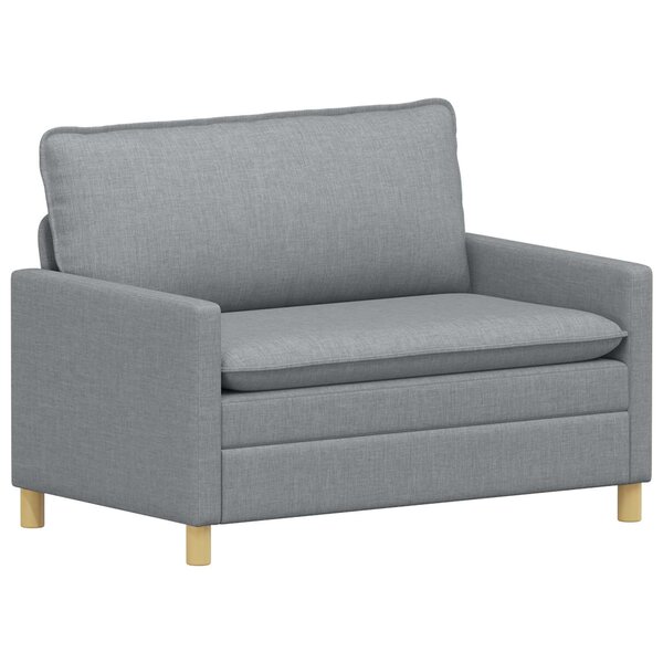 vidaXL Canapé 2 place Gris clair 126 x 81 x 87 5 cm Tissu