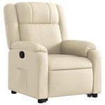 vidaXL Fauteuil inclinable Crème Tissu