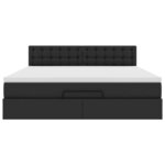 vidaXL Cadre de lit ottoman avec matelas noir 180x200 cm similicuir
