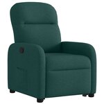 vidaXL Fauteuil inclinable vert foncé tissu