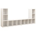 vidaXL Meubles TV 4 Pièces Blanc brillant 107x35x37 cm Aggloméré