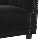 vidaXL Canapé à 2 places noir velours
