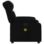 vidaXL Fauteuil de massage inclinable noir similicuir