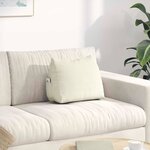 vidaXL Coussin de Dos Crème 45 x 20 x 35 cm Tissu en velours côtelé