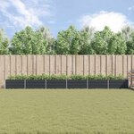 vidaXL Jardinière Anthracite 195 x 100 x 45 cm Acier galvanisé