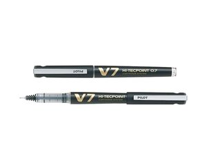 Roller Rechargeable Hi-TechPoint V7 Begreen Pte Moyenne Encre liquide Noir PILOT