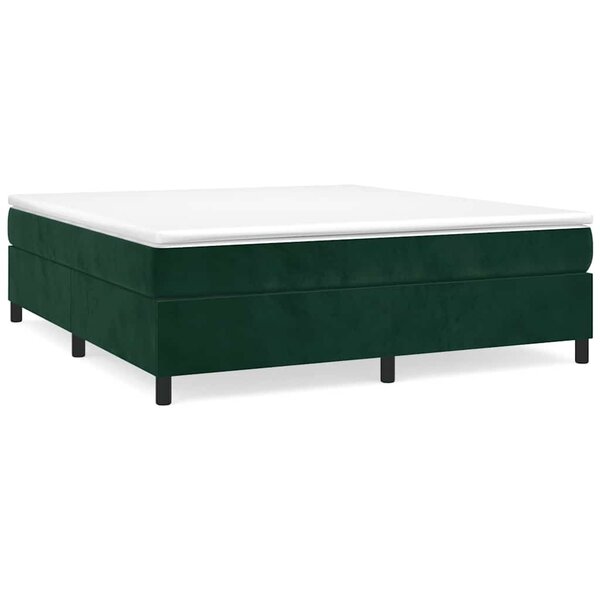 vidaXL Cadre de lit vert foncé 160x200 cm velours