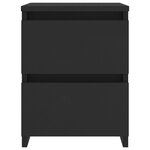 vidaXL Table de chevet Noir 30x30x40 cm Bois d'ingénierie